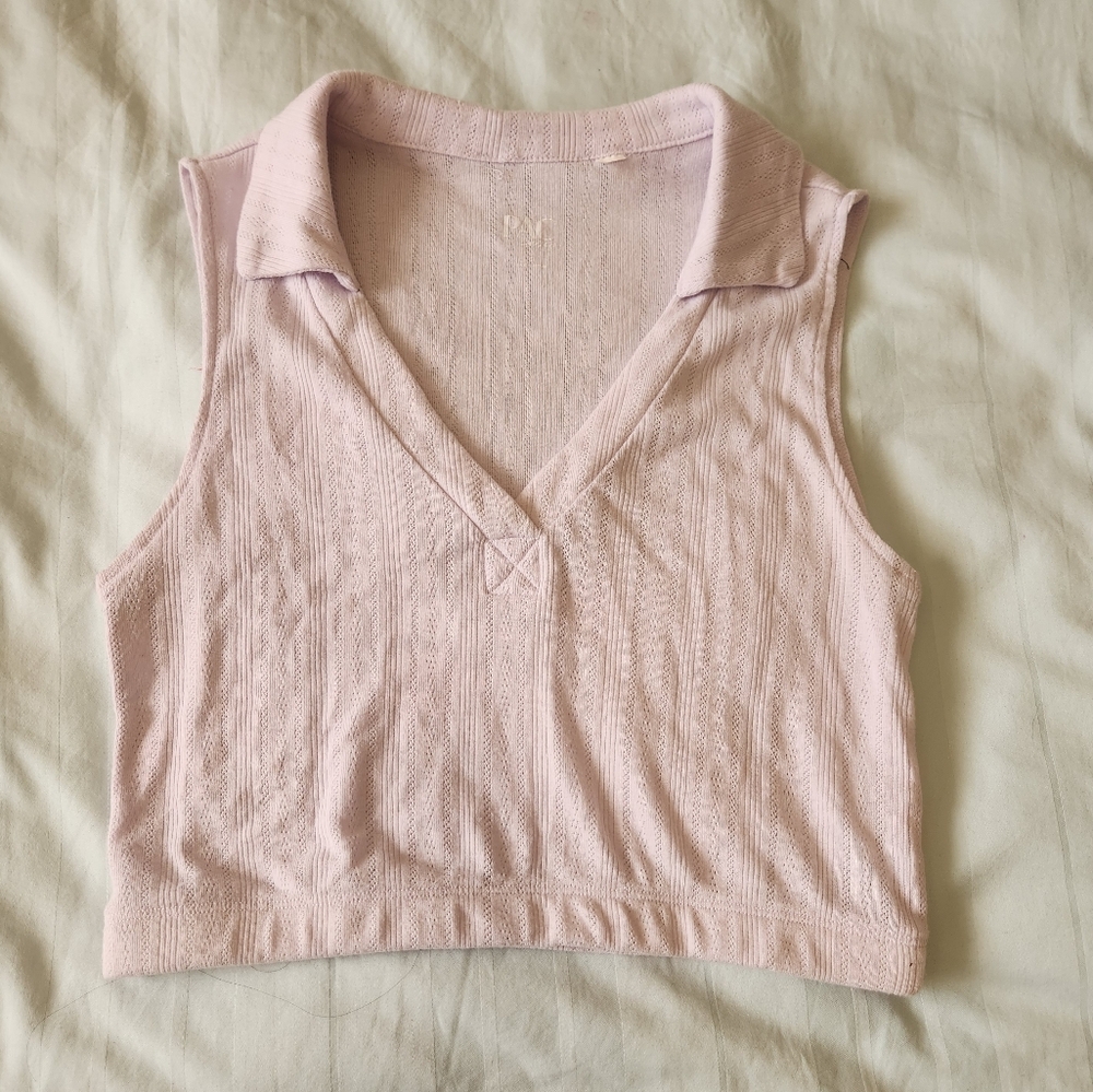 Lavender Sleeveless Knit Top